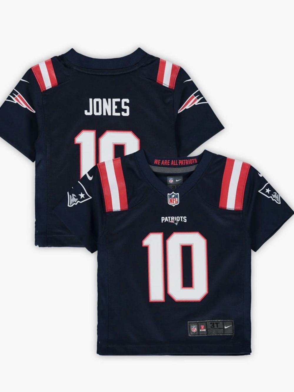Nike-Mac Jones Navy New England Patriots Game Infant Jersey-size 12 month-NWOT